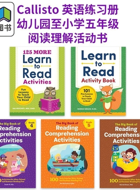 英语阅读理解活动书练习册 幼儿园至小学五年级英文原版 The Big Book of Reading Comprehension Activities 大音