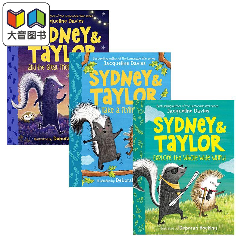 Sydney and Taylor 全彩章节书 臭鼬与刺猬系列3册 The Great Friend Expedition 英文原版 儿童章节故事书绘本 大音