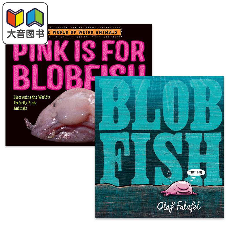 Blobfish 水滴鱼主题童书2册套装 Pink Is for Blobfish 动物摄影书绘本Olaf Falafel Jess Keating 英文原版进口 大音