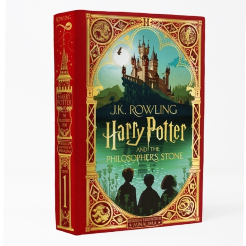 英文原版哈利波特与魔法石 新版精装互动书MinaLima工作室设计 Harry Potter and the Philosopher's Stone 周边正版 JK罗林