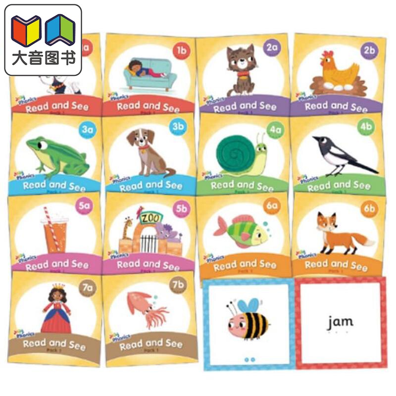 英文原版 快乐自然拼读 阅读与观察读物组合1（14册套装）Jolly Phonics Read and See Pack 1 (14 titles)  大音