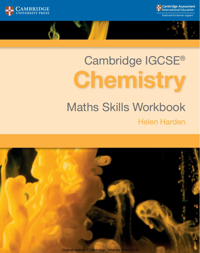 igcse chemistry workbook 剑桥igcse化学数学技能练习册 大音