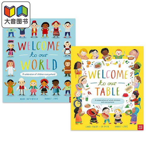 英文原版人文知识儿童绘本2册套装 欢迎来到我们的餐桌世界 Welcome to Our Table World  进口图书 百科图画书 大音