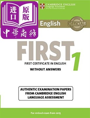 Cambridge B2 FCE First 1 Authentic Examination Papers Students Book  真题集学生书 无答案 英文原版 适合2015起的考试