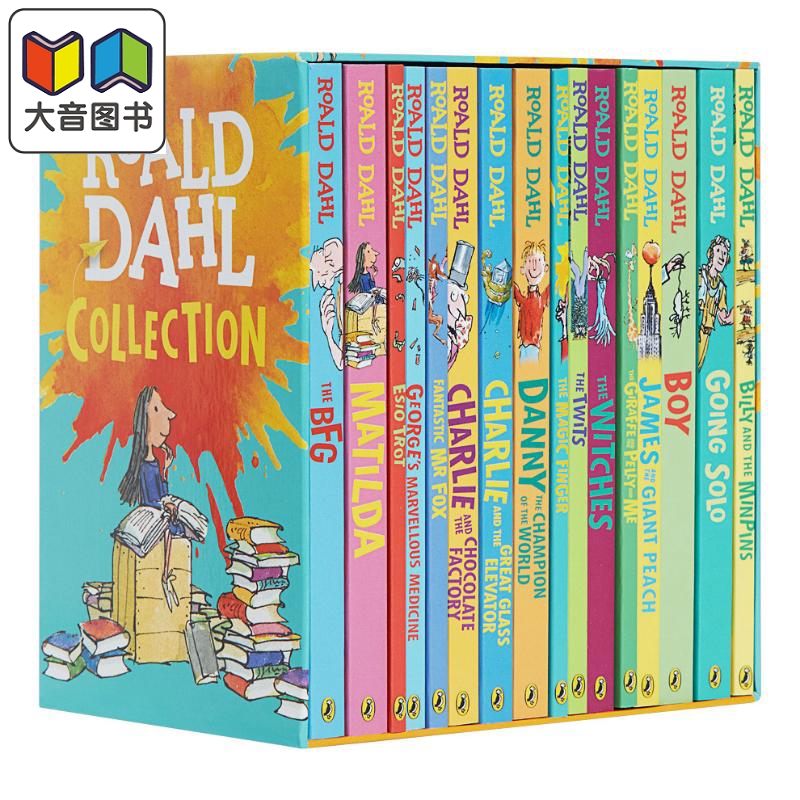 Roald Dahl 罗尔德达尔全集16册 英文原版儿童文学 经典文学 悬疑探险 童话 420L-1020L 7-12岁 查理和巧克力工厂