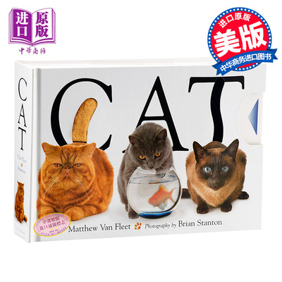 Matthew Van Fleet CAT 猫 英文原版 精装 动物操作书系列纸板书 进口童读物 低幼亲子趣味启蒙认知触摸游戏书 3-6岁