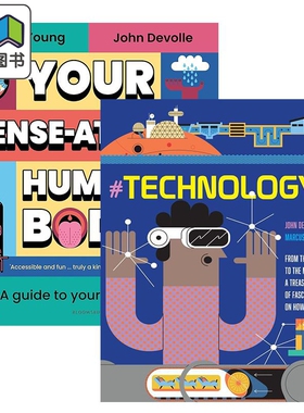 英文原版儿童科普绘本2册 John Devolle 感官指南Your Sense ational Human Body 科技元宇宙Technology Metaverse 大音