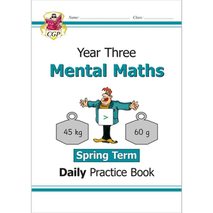 英国原版CGP教辅 新 KS2 心算日常练习书 第3年 春季学期 New KS2 Mental Maths Daily Practice Book Year 3 大音