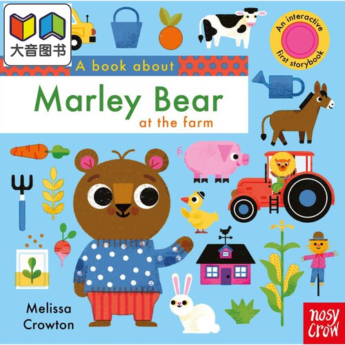 A Book About Marley Bear at the Farm 玛丽熊 英文原版 进口原版 0到2岁 启蒙绘本 儿童纸板书 Melissa Crowton