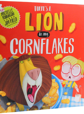 英文原版绘本 狮子在我的玉米片里There's a Lion in My Cornflakes 平装大开本 幽默搞笑英语进口书籍 Michelle Robinson 作