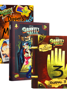 怪诞小镇3册 英文原版 Gravity Falls 英语全彩漫画设定集Journal 3 迪士尼出版Disney故事书籍