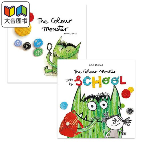 Anna Llenas 有颜色的小怪兽系列绘本2册套装 The Colour Monster 亲子故事 情绪管理 友情情商启蒙 5岁 英文原版 大音