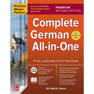 熟能生巧 德语一本通 高级第二版Practice Makes Perfect: Complete German All-in-One, Premium Second Edition 大音