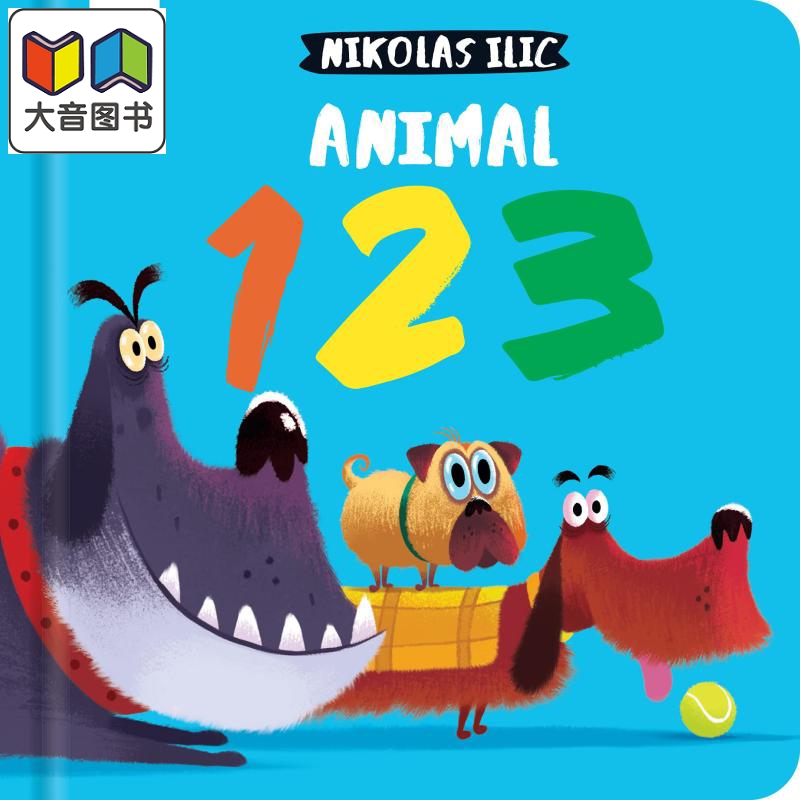 Animal 123 动物123 Nikolas Ilic 英文原版进口童书 低幼儿童早教绘本 英语 数数 数字启蒙 纸板书 2-5岁