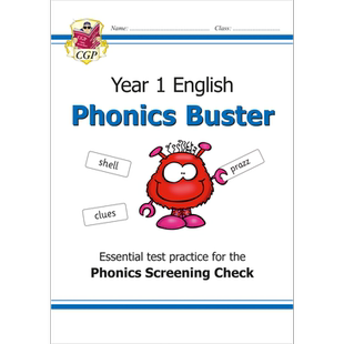 预售 英国CGP KS1 English Phonics Buster - for the Phonics Screening Check in Year 1 大音