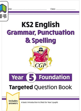 CGP KS2 English Targeted Question Book: Grammar, Punctuation & Spelling Year 5 Foundation 大音