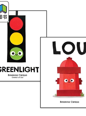 Breanna Carzoo 儿童绘本2册套装 Greenlight 绿灯行  Lou 小小消防栓 自我成长故事图画书 英文原版 进口图书 大音