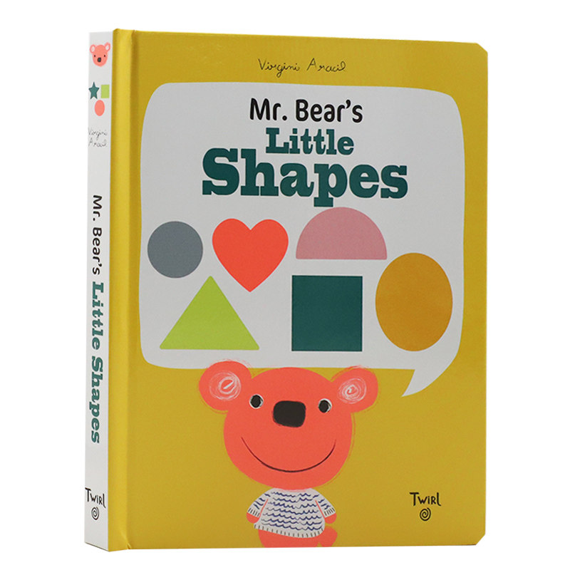 英文原版 小小形状书Mr. Bear's Little Shapes 精装纸板绘本 1-3岁低幼启蒙宝宝学习英语 激发想象力 Mr. Bear