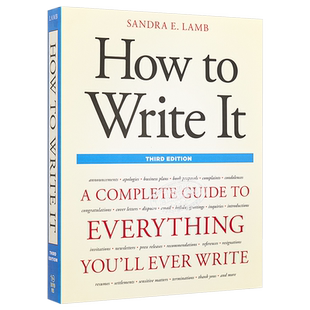 预售 How to Write It 如何写作 第三版:完全写作指南