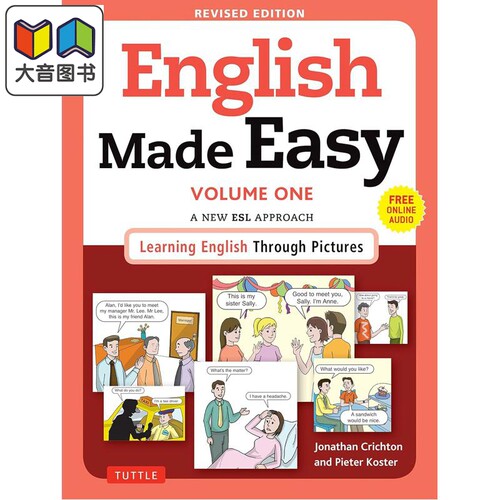 轻松漫画学英语第一册 含音频 English Made Easy Volume One ESL Approach Learning English Through Pictures 大音