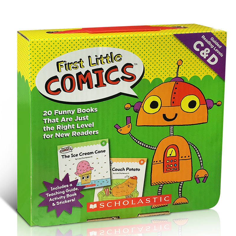 英文原版 幼儿全彩漫画20册 First Little Comics Parent Pack Levels C D 儿童启蒙入门书籍附贴纸