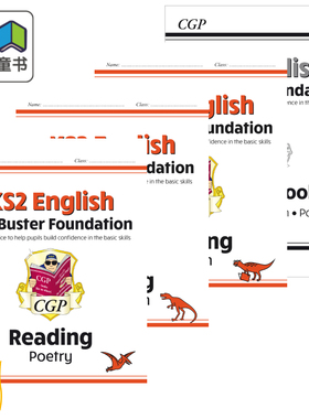 英国CGP原版教辅 KS2 Ages 10-11 English Reading SAT Buster Fiction Non-Fiction Poetry  练习真题包 单独答案手册 英文原版
