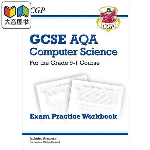 英国原版CGP教辅 New GCSE Computer Science AQA Exam Practice Workbook 新版GCSE计算机科学AQA考试练习手册 大音