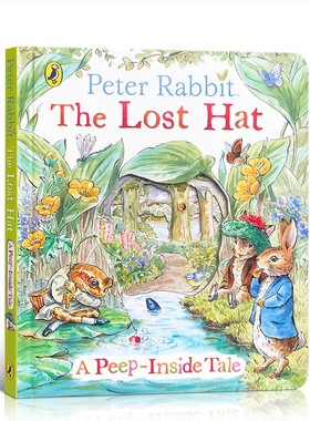 Peter Rabbit The Lost Hat 彼得兔镂空书丢失的帽子 翻翻书洞洞书 英文原版 小初文学儿童绘本 童话寓言 0到3岁 大音