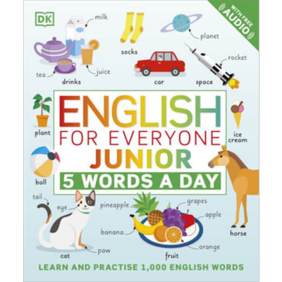 English for Everyone Junior 5 Words a Day DK人人学英语 每日英语1天5单词 英文原版 儿童插图词汇字典图书