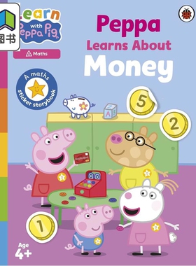 粉红猪 与佩奇学理财 Learn with Peppa Peppa Learns About Money 英文原版 互动贴纸故事书 日常生活知识学习 大音