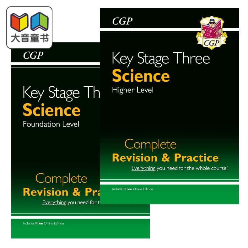 英国CGP原版 KS3 科学生物化学物理Science Study Guide Targeted Workbook初中练习测试多组合含答案学习指南 11-13岁