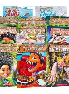 What If You Had 系列 Animal Ears Teeth Feet T Rex 如果你有动物的 鼻子 牙齿 耳朵英文原版绘本学乐霸王龙