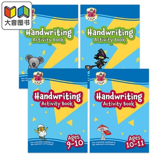 预售 英国CGP原版 New Handwriting Activity Book 7-11岁小学三四五六年级书写活动练习册4册套装Ages 7-11 Year 3-6  大音