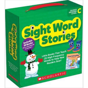 学乐关键词阅读包C级 Sight Word Stories Level C (With Storyplus) 英文原版 儿童自然拼读学习套装 适合初学者 大音