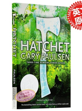 手斧男孩 英文原版 Hatchet 纽伯瑞  纽伯瑞奖小说 儿童文学 课外读物 冒险悬疑探险 荒野求生 1020L 12-16岁 大音图书 大音
