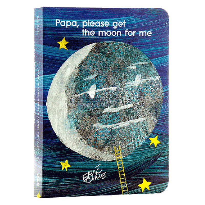 英文原版Papa Please Get the Moon for Me 立体纸板书 爸爸请为我摘月亮 入门启蒙 Eric Carle 艾瑞卡尔爷爷 廖彩杏推荐 大?