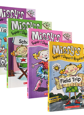 学乐桥梁书大树系列 英文原版Scholastic Branches Missy's Super Duper Royal Deluxe皇家小乔4册桥梁章节书全彩英文小女孩?