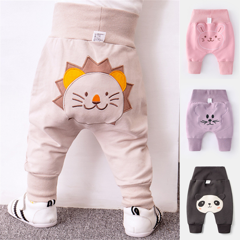 宝宝秋冬纯棉高腰护肚大PP裤