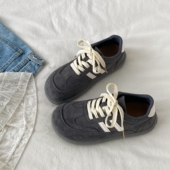 休闲运动鞋 喜叔美式 2025新款 春秋百搭阿甘板鞋 复古灰色德训鞋 女款