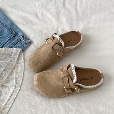 复古百搭半拖勃肯鞋配裙子拖鞋