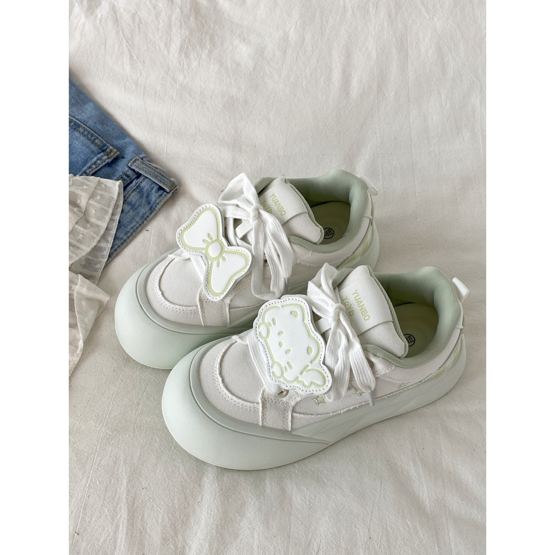 喜叔小众不撞款板鞋女款2025夏季厚底透气小白鞋配裙子休闲面包鞋,女鞋,休闲板鞋,淘宝优惠券,粉丝福利购,淘宝优惠卷