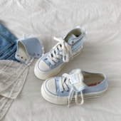 韩系休闲高帮鞋 喜叔费尔岛两穿厚底帆布鞋 百搭板鞋 新款 女2026春季