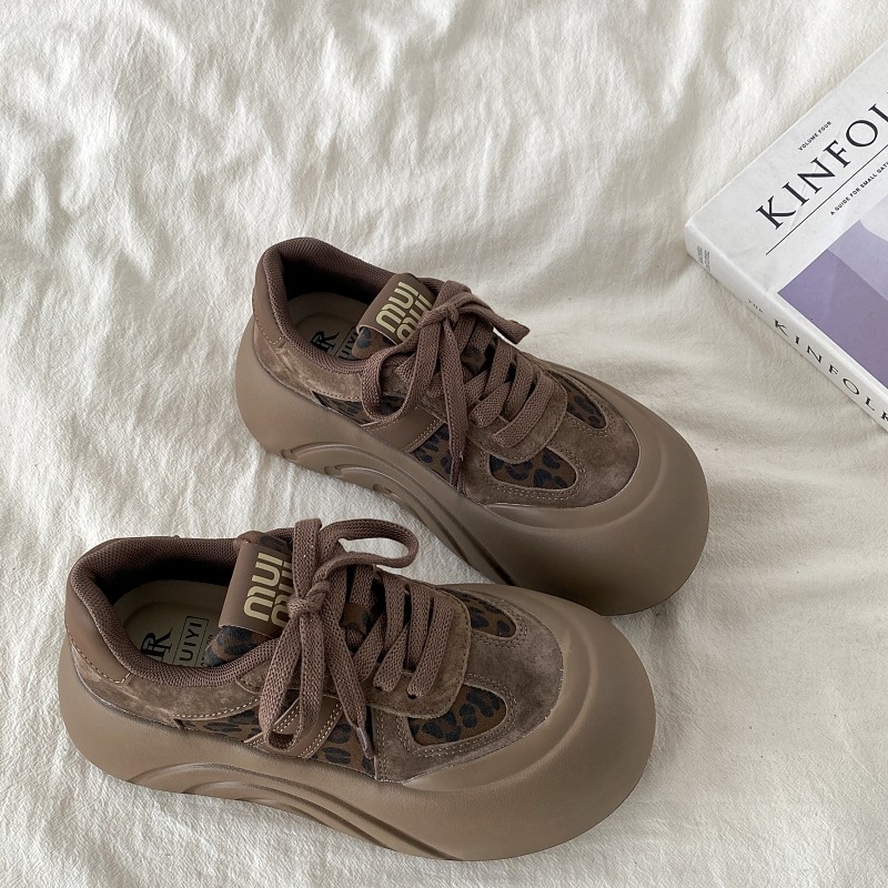 喜叔 厚底豹纹板鞋女春夏小众chic丑萌大头面包鞋松糕底休闲鞋子,女鞋,时尚休闲鞋,淘宝优惠券,粉丝福利购,淘宝优惠卷