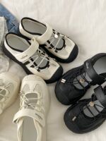 Xi Shu's retro mesh breathable sports sandals for women, summer outdoor canyons, ugly and cute big-headed Mary Jane shoes thumbnail 5