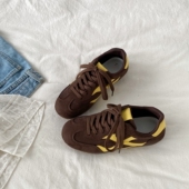 喜叔 阿甘板鞋 原创小众拼色德训鞋 女ins潮春秋百搭复古休闲运动鞋