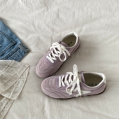 紫色小众星星德训鞋 女款 ins潮复古软底赛车鞋 喜叔 休闲运动阿甘鞋