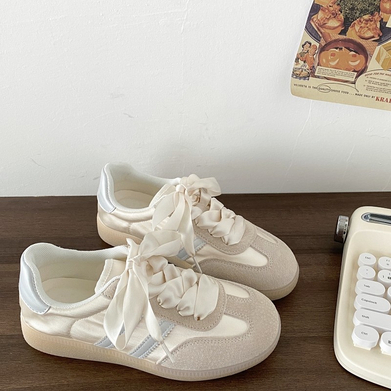 喜叔新中式缎面德训鞋女夏季薄款透气休闲板鞋2025新款国风小白鞋,女鞋,德训鞋,淘宝优惠券,粉丝福利购,淘宝优惠卷