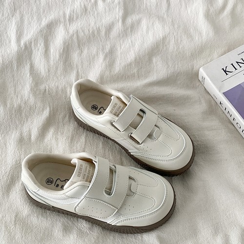 魔术贴德训小白鞋复古软底阿甘鞋