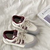 女款 2025新款 厚底小白鞋 喜叔复古小众撞色德训板鞋 百搭休闲运动鞋