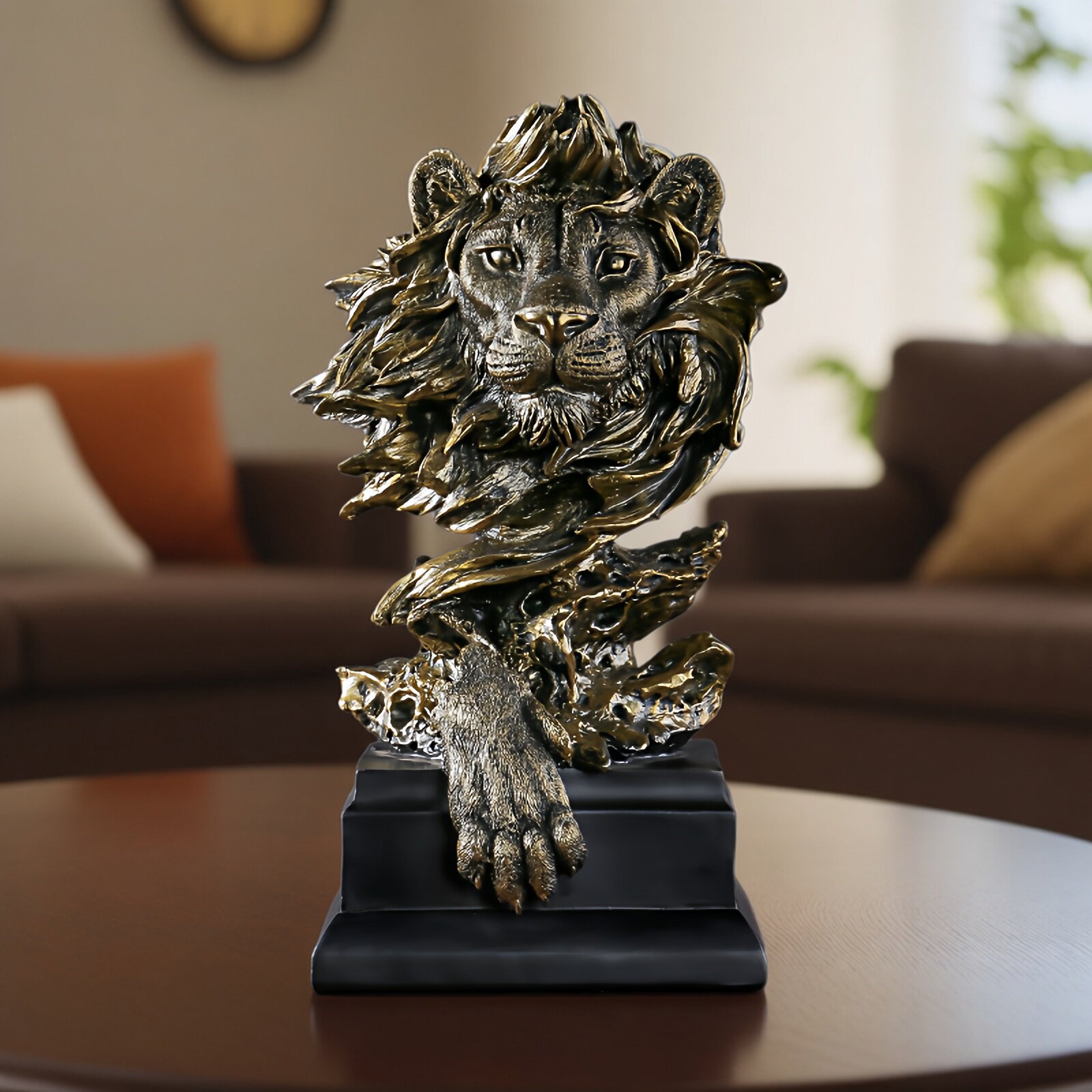 美式创意狮子摆件家居饰品客厅酒柜玄关电视柜柜台装饰品摆设礼品